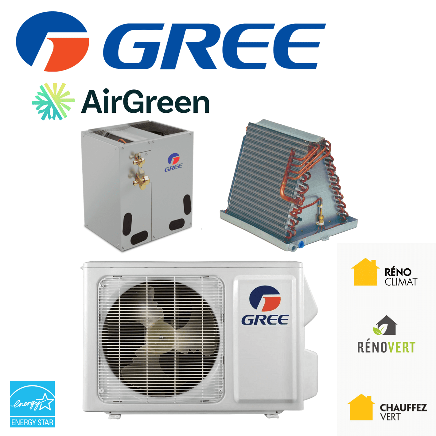 Thermopompe Centrale "ADD-ON" GREE | Installation Grand Montréal & Montérégie