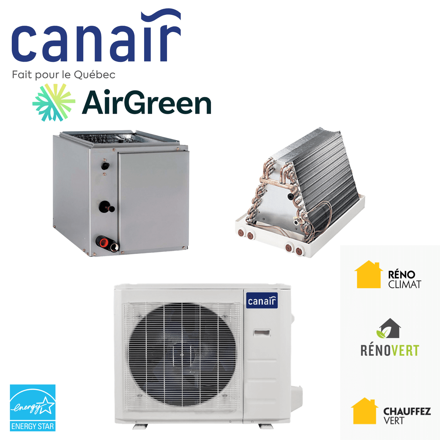 Thermopompe Centrale "ADD-ON" CANAIR | Installation Grand Montréal & Montérégie