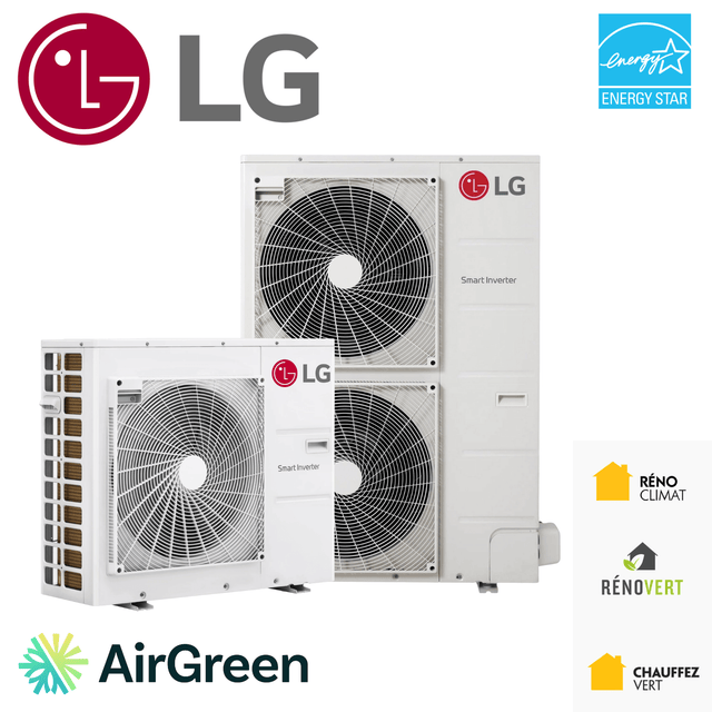 Thermopompe centrale LG installée par AirGreen