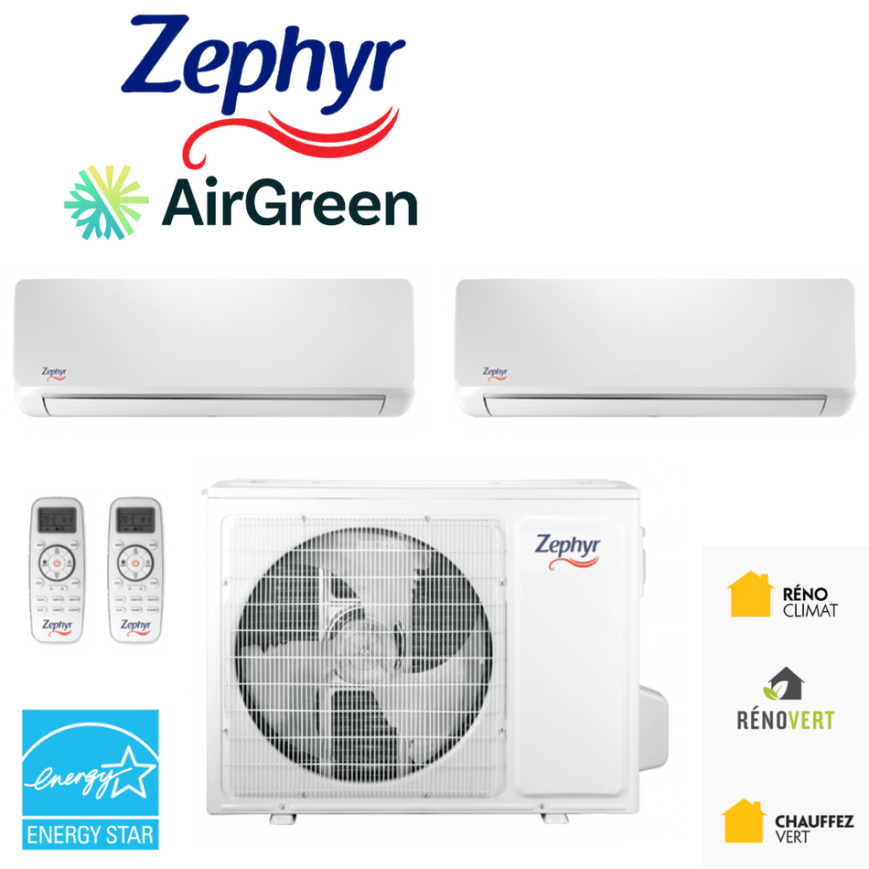 Installation Thermopompe Zephyr | 2-Zones | Montréal, Laval, Longueuil, Rive Sud & Rive Nord