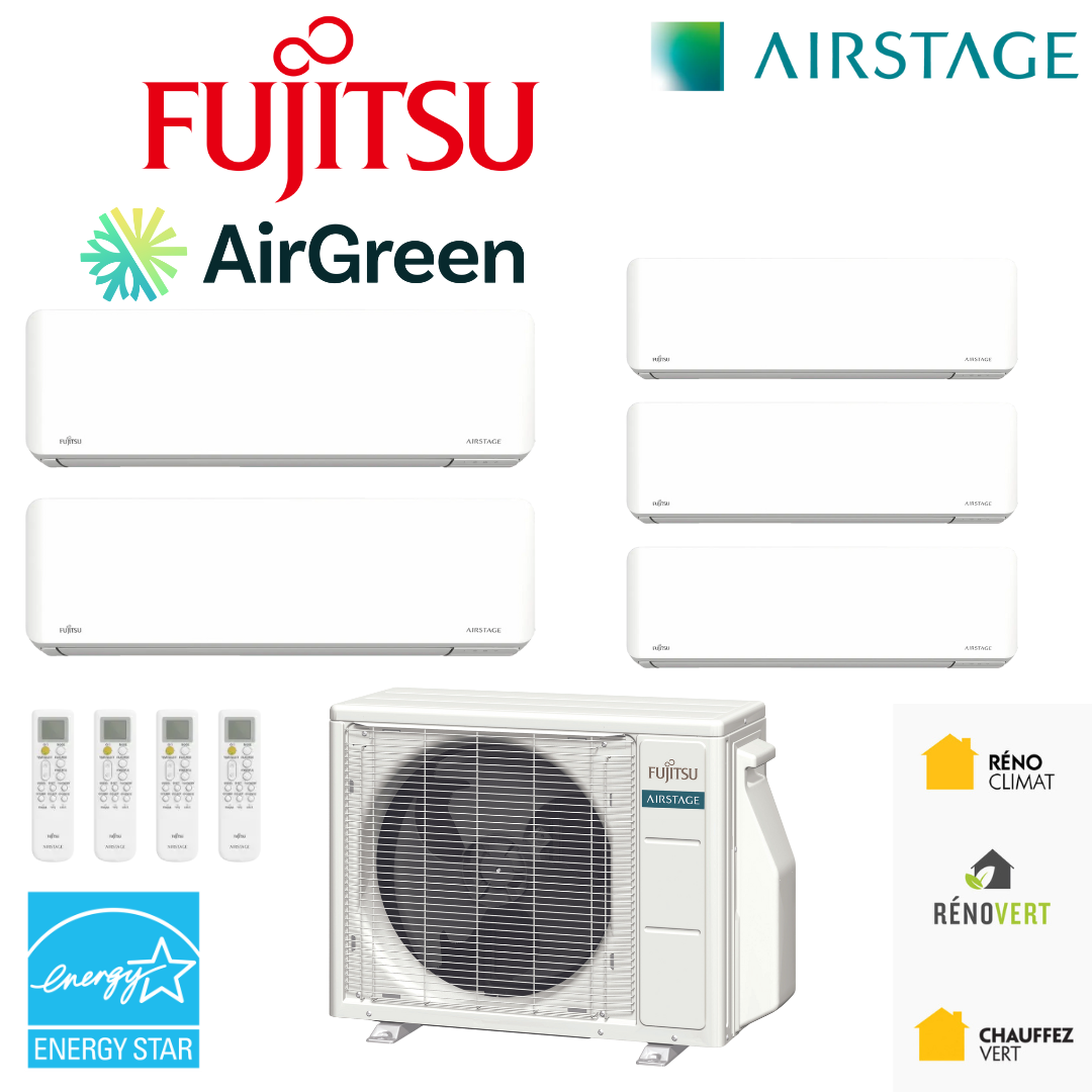 Thermopompe Multi Zone FUJITSU | Installation à Montréal, Laval, Longueuil, Rive Sud et Rive Nord