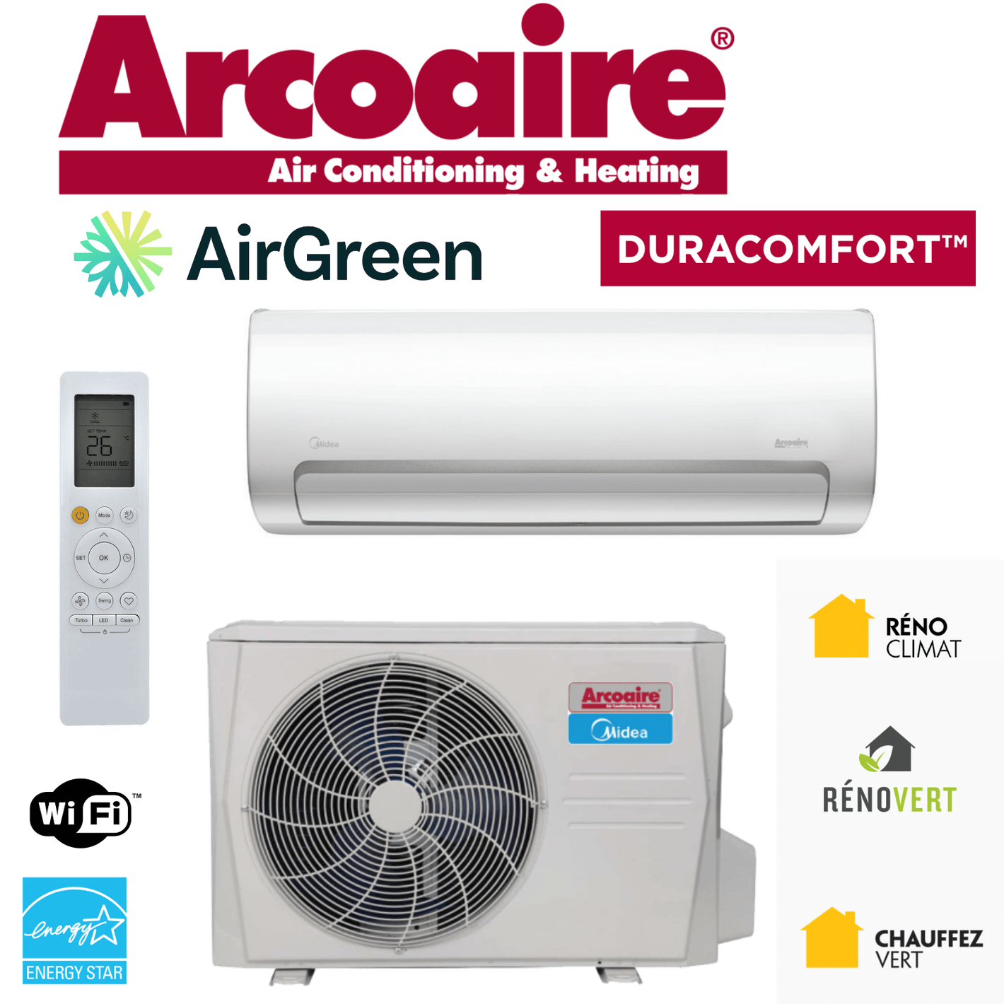 Thermopompe Arcoaire DURACOMFORT | Montréal, Laval, Longueuil, Rive Sud et Rive Nord