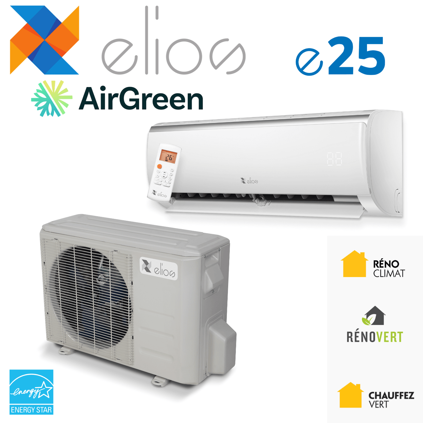 Thermopompe Murale ELIOS e25 | Montréal, Laval, Longueuil, Rive Sud & Nord