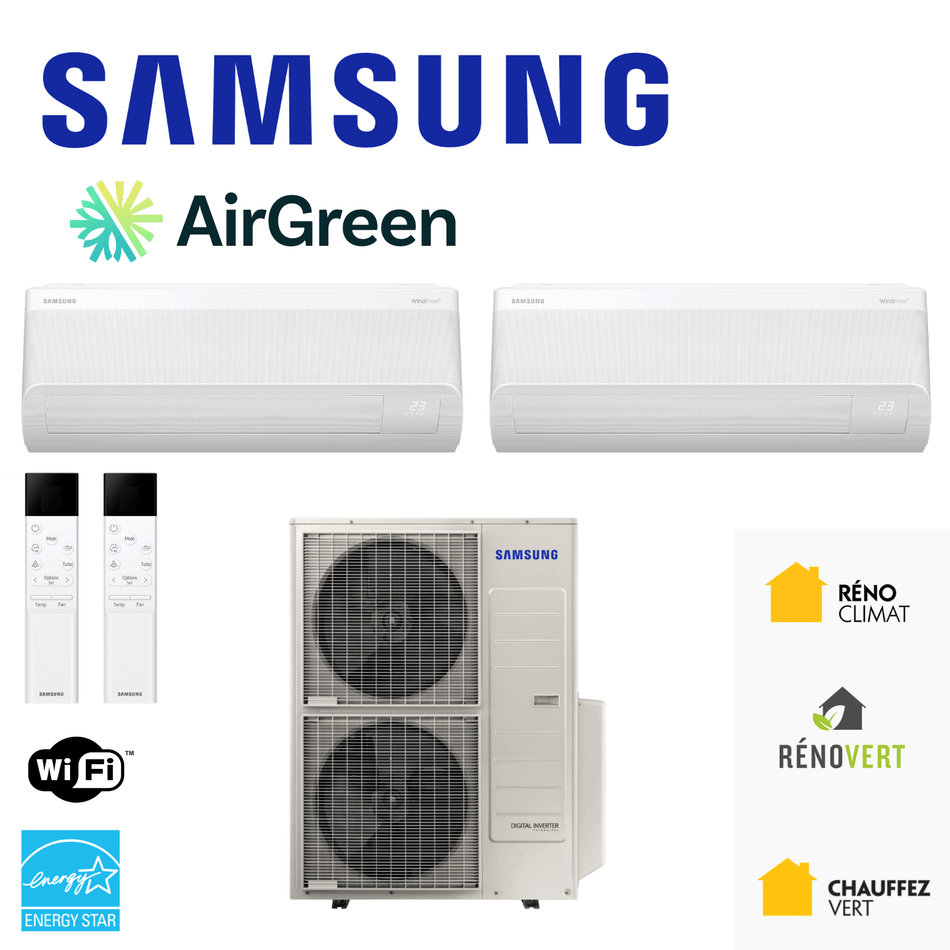 Thermopompe 2-Têtes SAMSUNG | Installation à Montréal, Laval, Longueuil, Rive Sud et Rive Nord