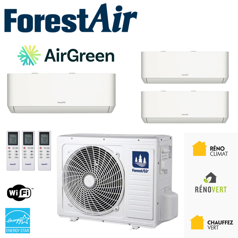Thermopompe 3-Têtes FORESTAIR | Installation à Montréal, Laval, Rive Sud & Nord
