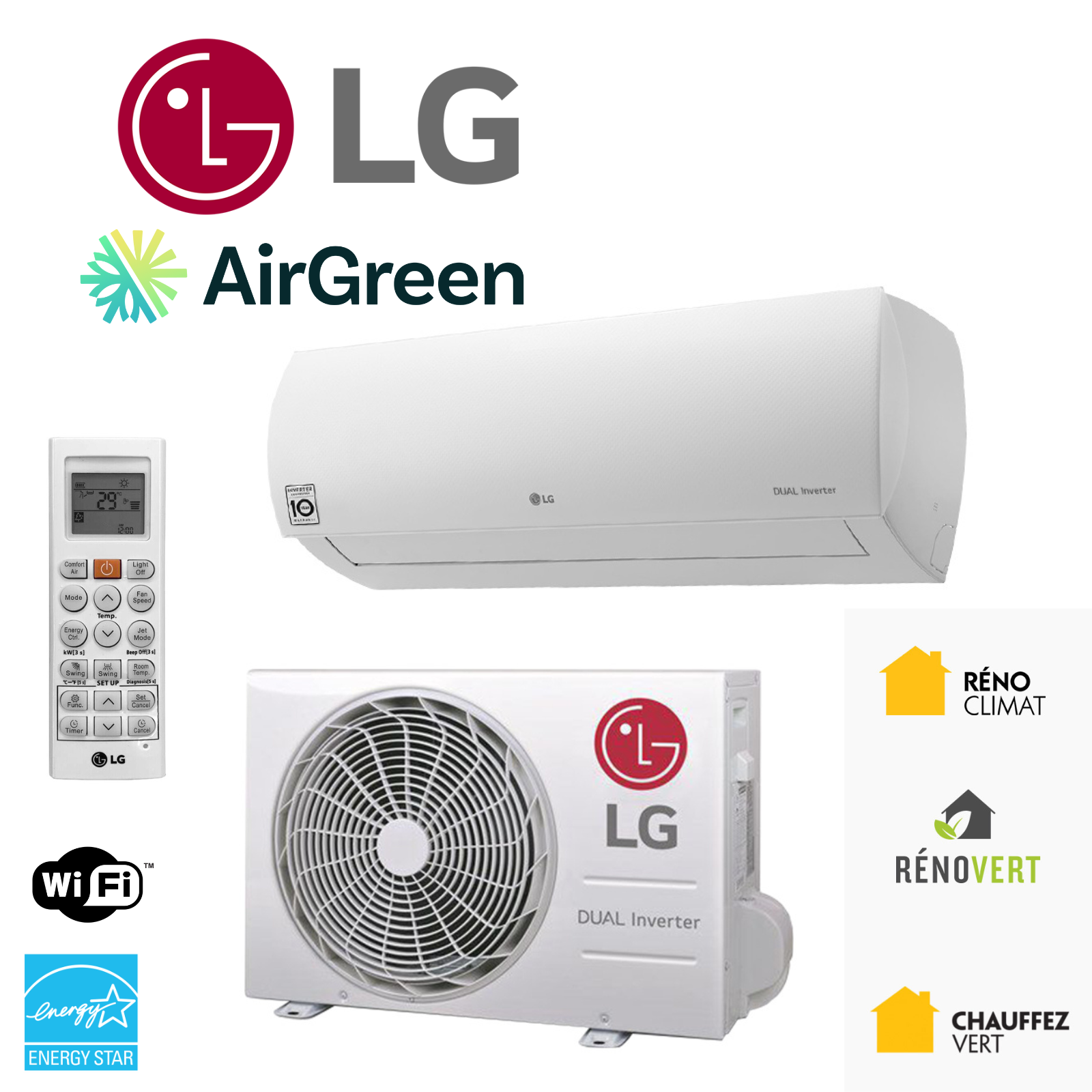 Thermopompe murale LG | MONTREAL, LAVAL, LONGUEUIL, RIVE SUD, RIVE NORD