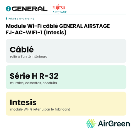 Module Wi-Fi câblé GENERAL AIRSTAGE FJ-AC-WIFI-1 (Intesis) – carte principale | Montréal, Laval, Longueuil, Rive-Sud, Rive-Nord