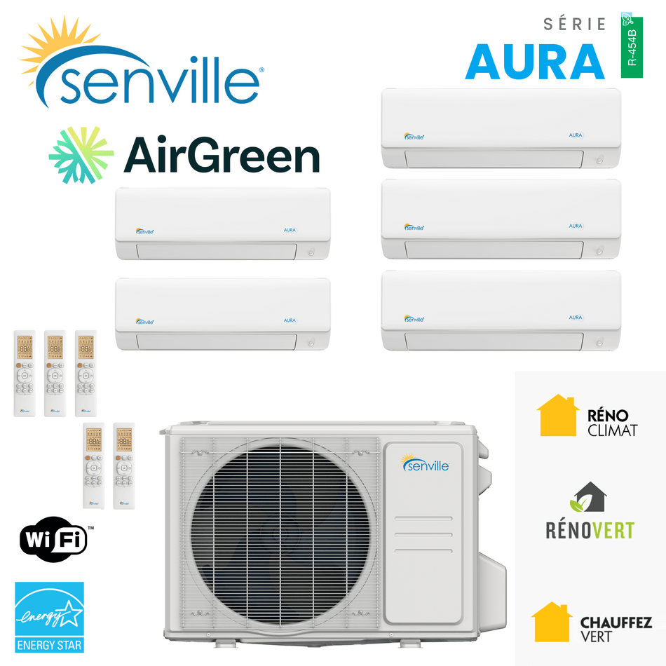 Thermopompe 5-Zones SENVILLE R454B | 36000 BTU