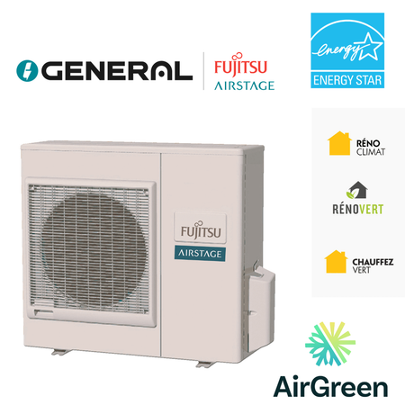 Thermopompe centrale GENERAL AIRSTAGE 36LMAS1 36 000 BTU – carte principale | Montréal, Laval, Longueuil, Rive-Sud, Rive-Nord