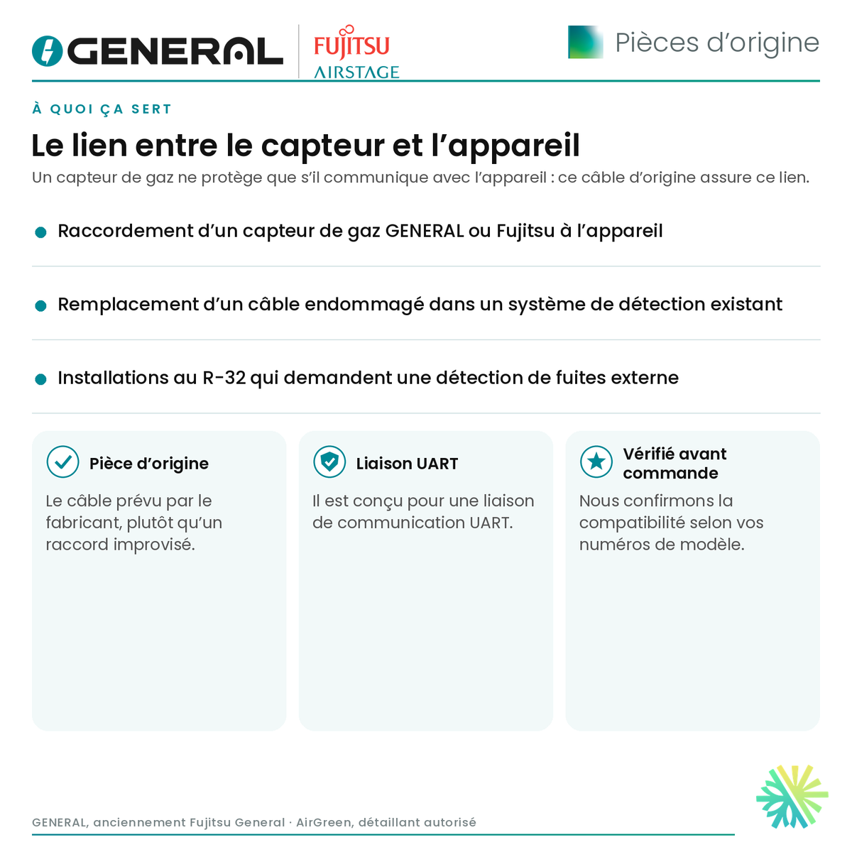 Câble UART pour capteur de gaz GENERAL AIRSTAGE – UTYXWZXZL – à quoi ça sert | Montréal, Laval, Longueuil, Rive-Sud, Rive-Nord