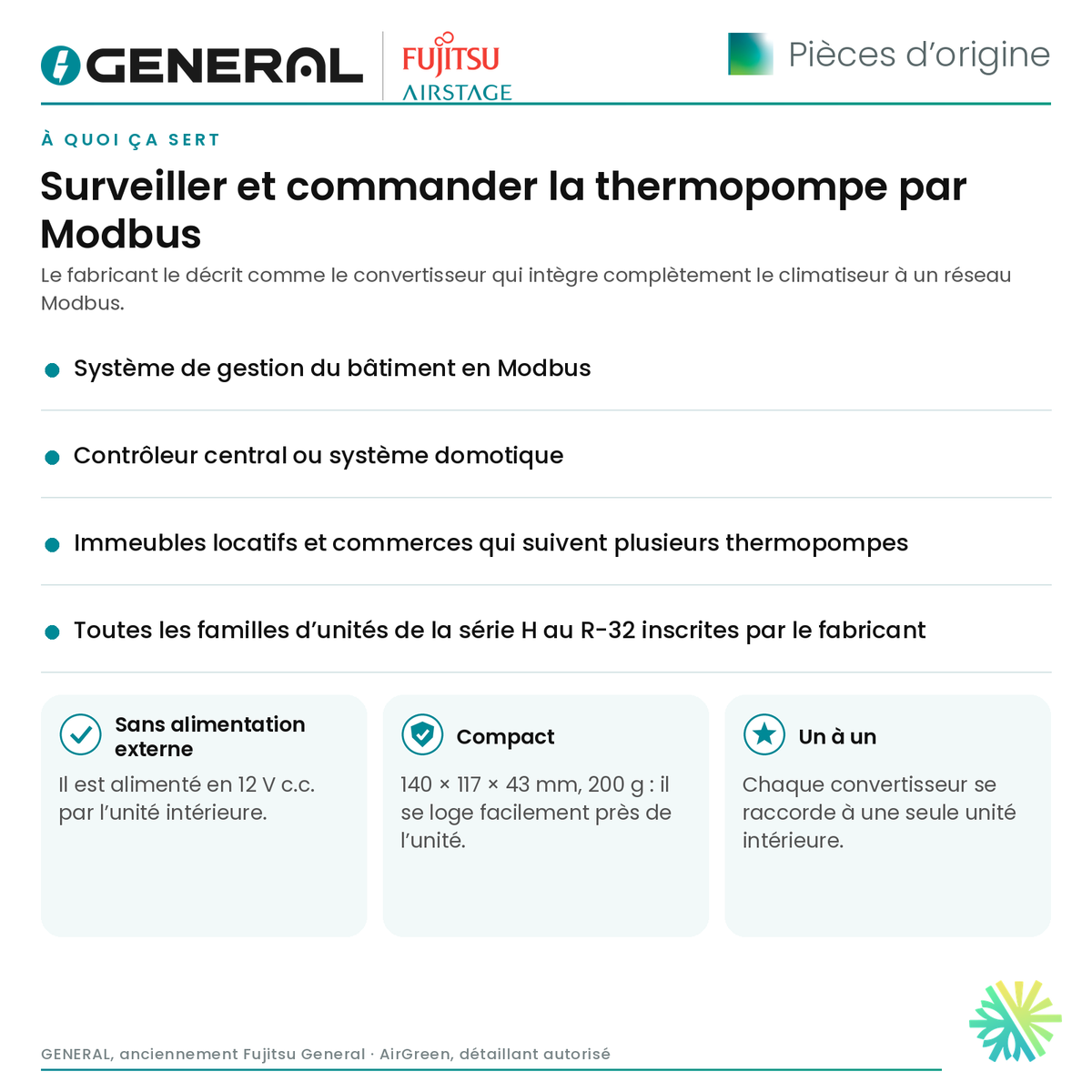 Convertisseur Modbus GENERAL AIRSTAGE UTY-VMSX – à quoi ça sert | Montréal, Laval, Longueuil, Rive-Sud, Rive-Nord