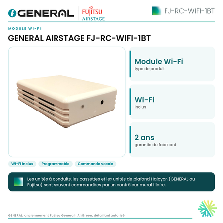 Module Wi-Fi GENERAL AIRSTAGE FJ-RC-WIFI-1BT – caractéristiques | Montréal, Laval, Longueuil, Rive-Sud, Rive-Nord
