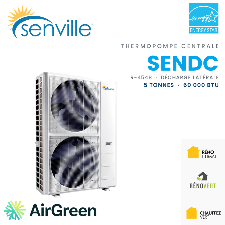 Thermopompe Centrale SENVILLE R454B | 5 Tonnes - 60000 BTU