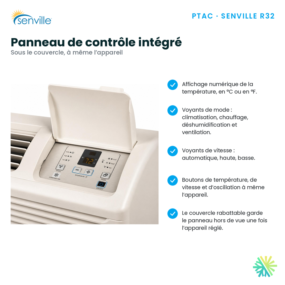 PTAC SENVILLE R32 | 15000 BTU | Montréal, Laval, Rive Sud