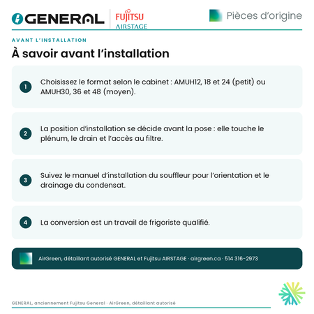 Ensemble de conversion à flux descendant GENERAL AIRSTAGE pour souffleur AMUH – à savoir avant l’installation | Montréal, Laval, Longueuil, Rive-Sud, Rive-Nord