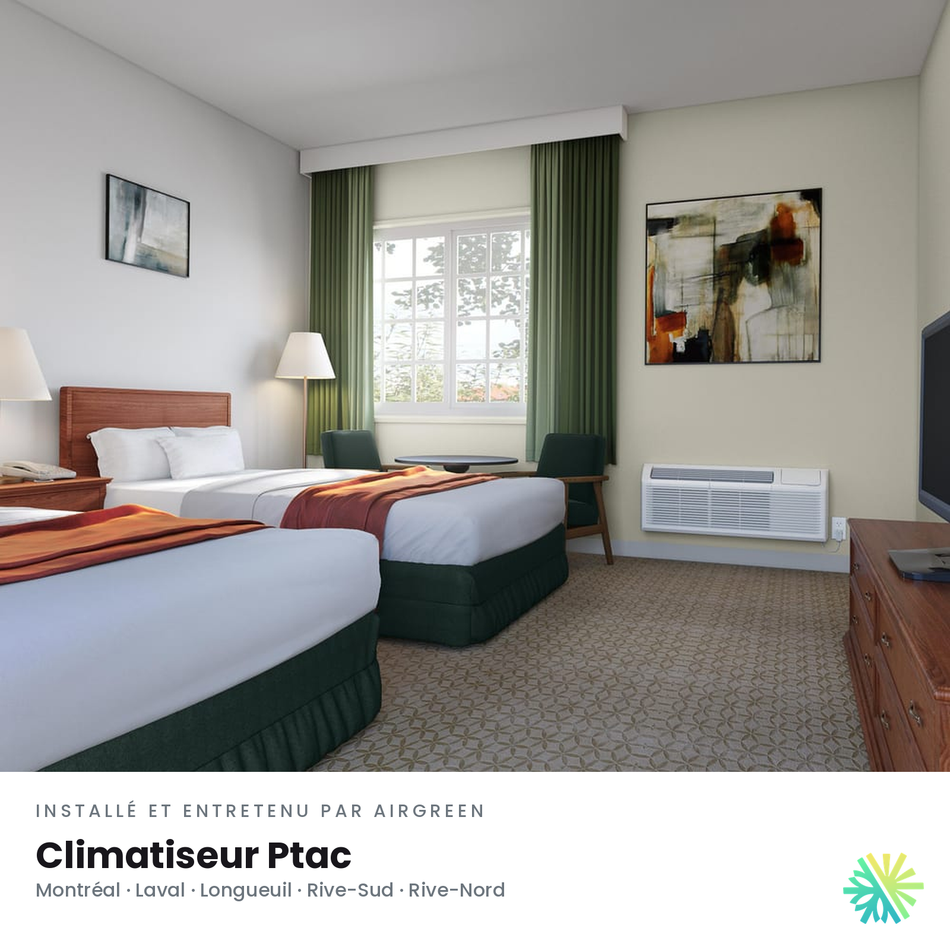 Climatiseur PTAC DURASTAR | 15000 BTU 3,5 kW - R32 — le confort à l’année | AirGreen