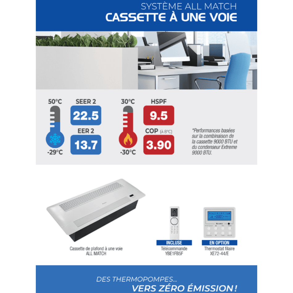Cassette de Plafond 1 Voie GREE EXTREME R32 | 12000 BTU
