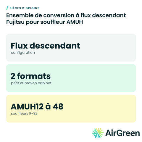 Ensemble de conversion à flux descendant Fujitsu pour souffleur AMUH