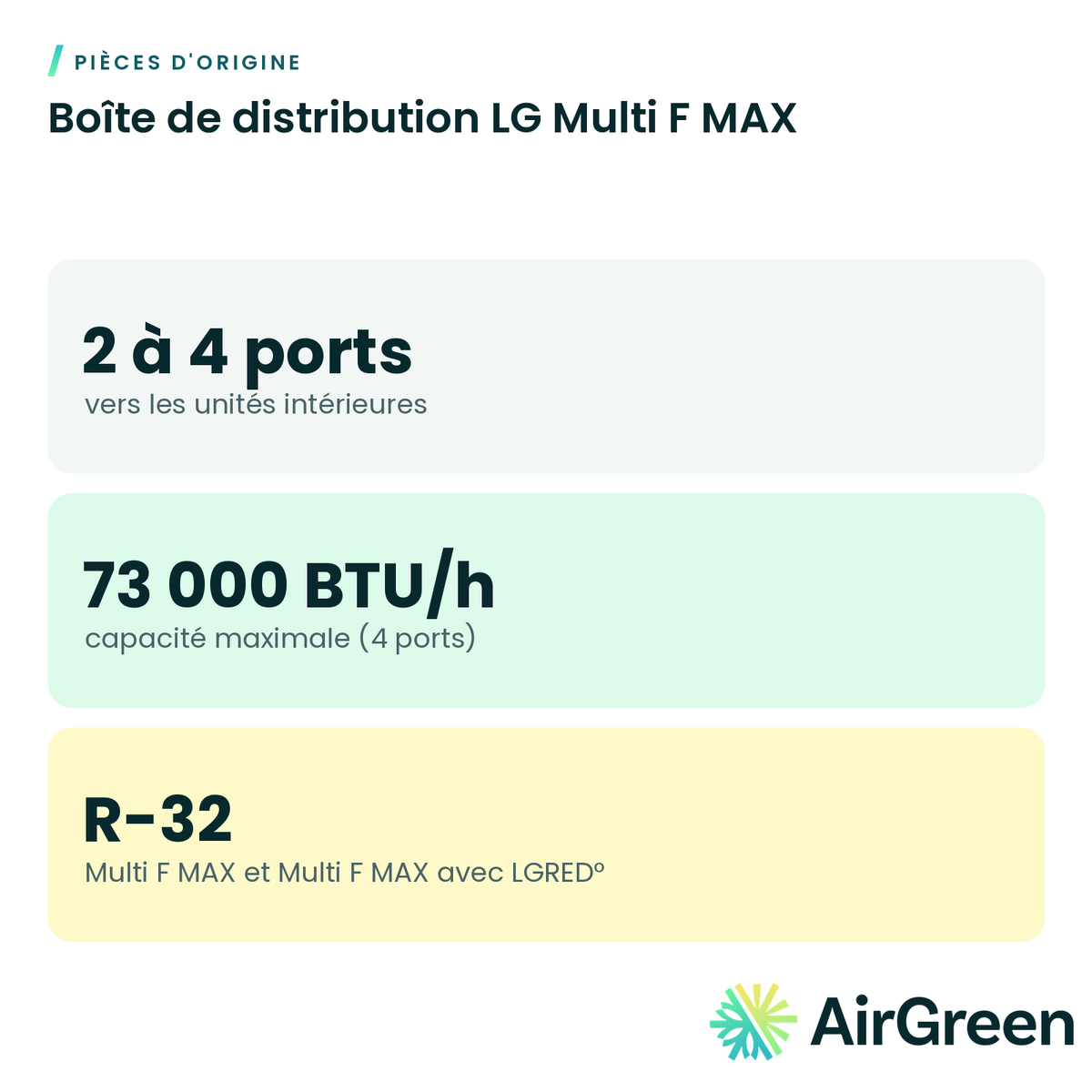 Boîte de distribution LG Multi F MAX