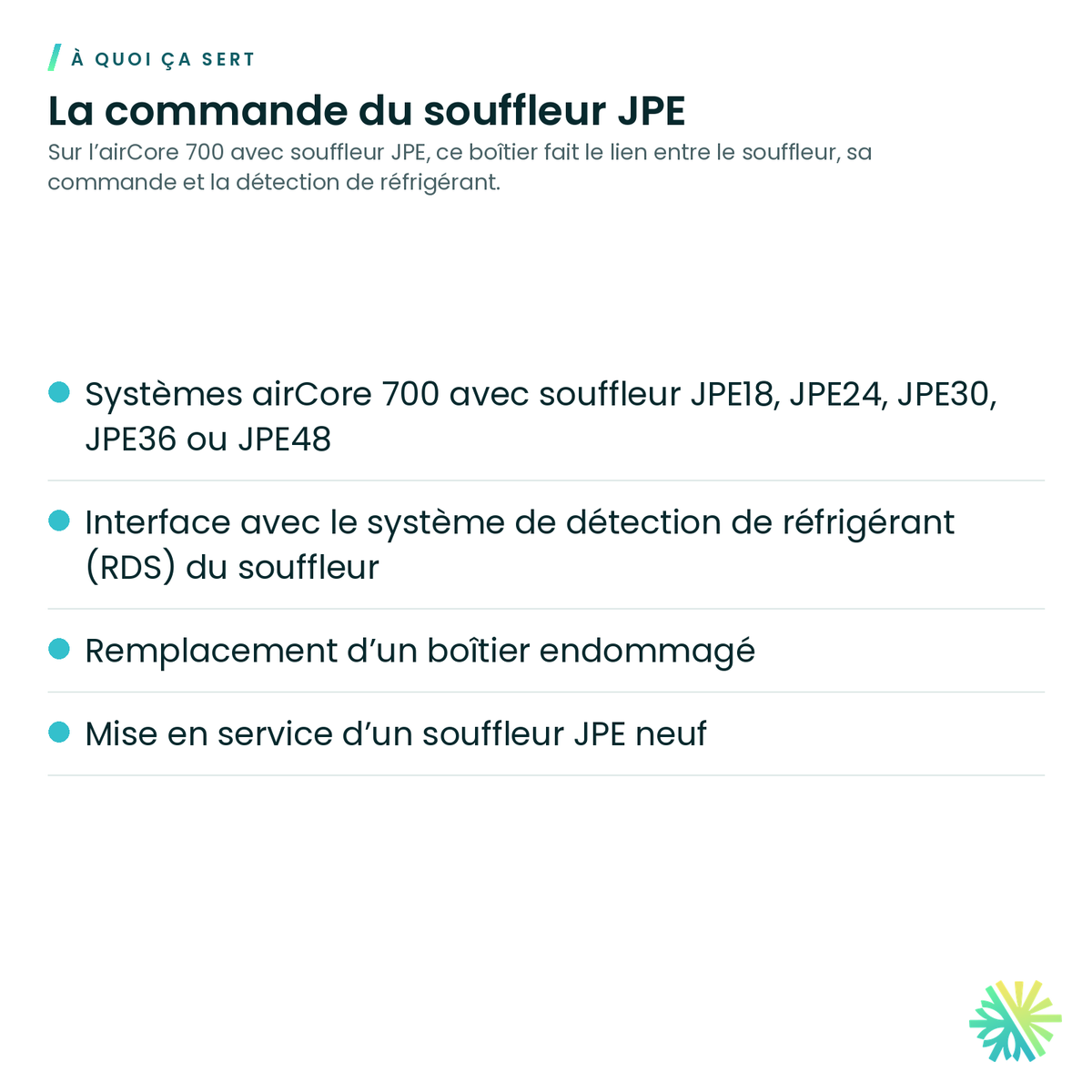 À quoi ça sert – Boîtier de contrôle Hitachi AIRCOREAHUKIT1 pour souffleur airCore 700
