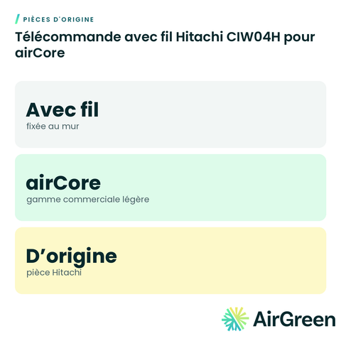 Télécommande avec fil Hitachi CIW04H pour airCore