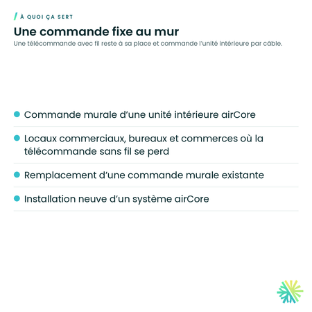 À quoi ça sert – Télécommande avec fil Hitachi CIW04H pour airCore