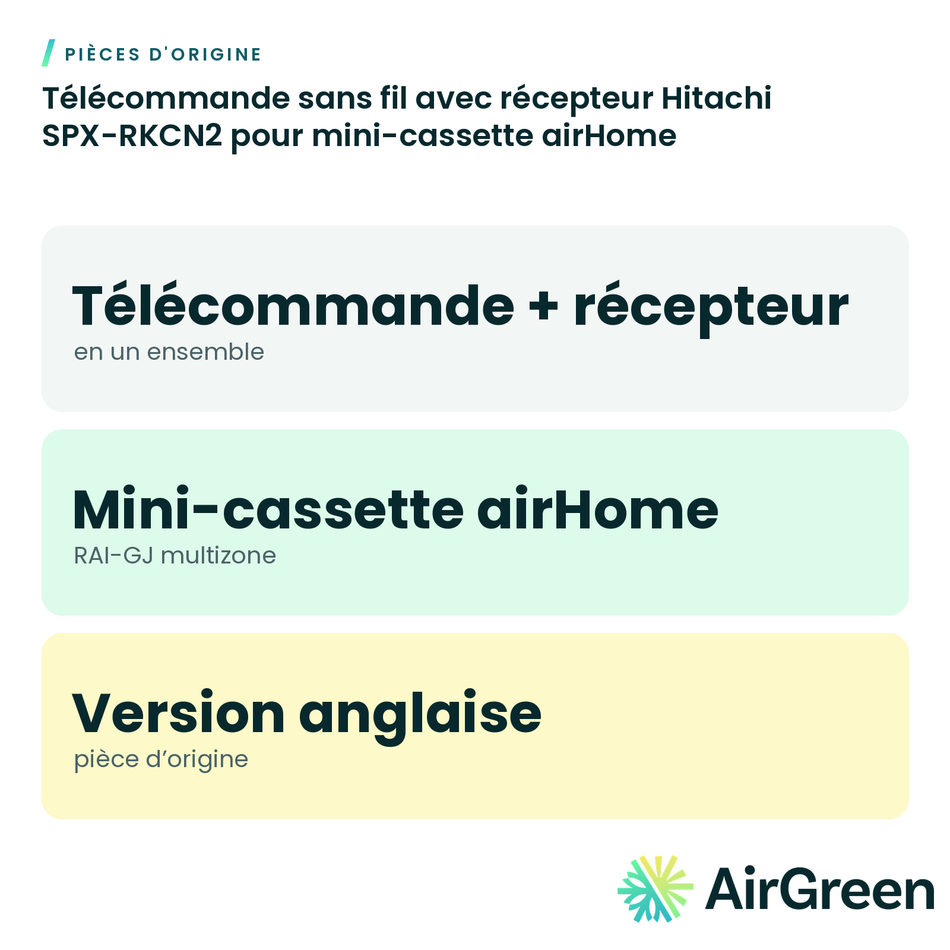 Télécommande sans fil avec récepteur Hitachi SPX-RKCN2 pour mini-cassette airHome