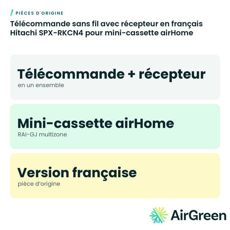 Télécommande sans fil avec récepteur en français Hitachi SPX-RKCN4 pour mini-cassette airHome