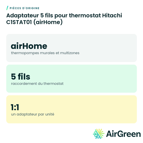 Adaptateur 5 fils pour thermostat Hitachi C1STAT01 (airHome)