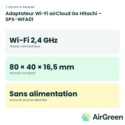 Adaptateur Wi-Fi airCloud Go Hitachi – SPX-WFA01