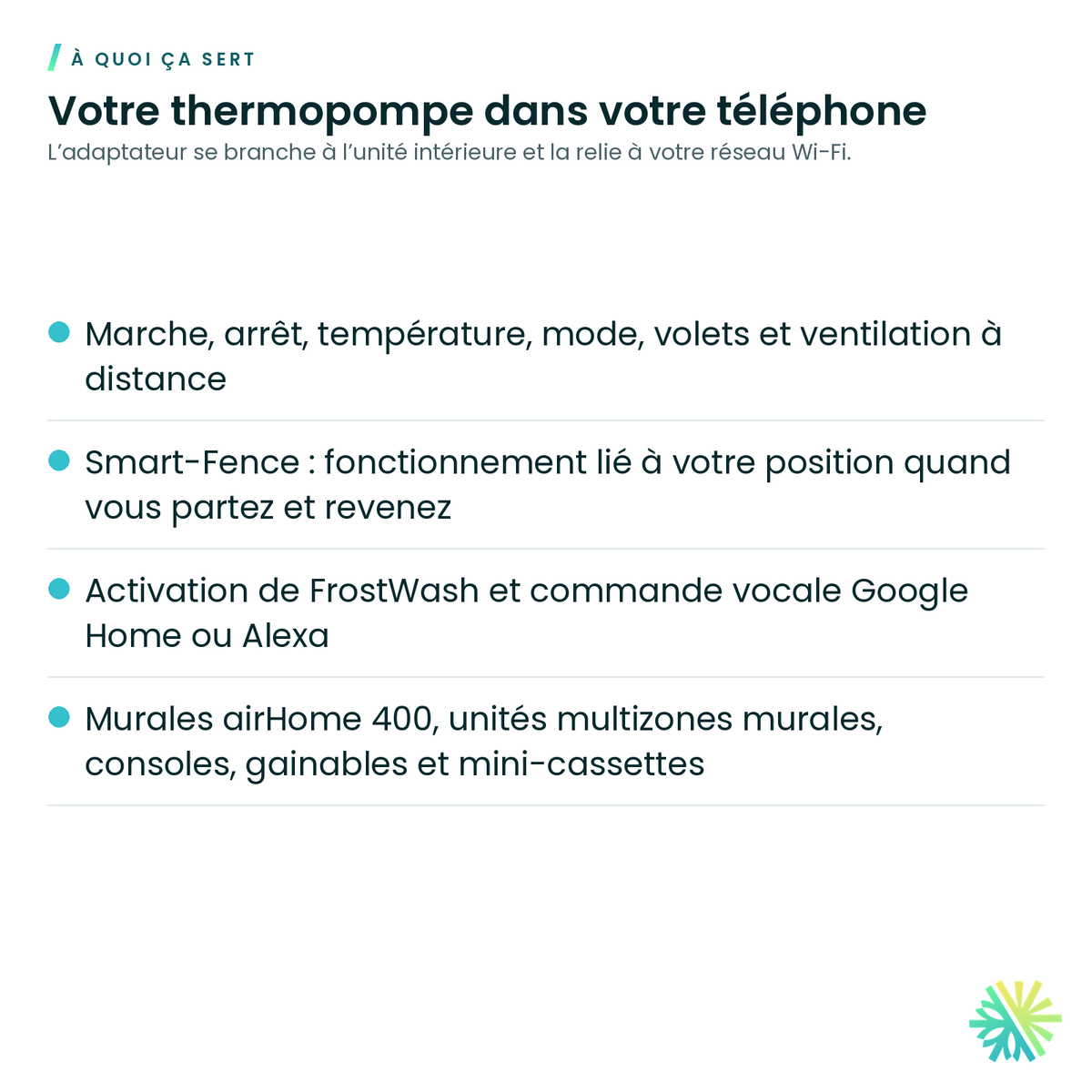 À quoi ça sert – Adaptateur Wi-Fi airCloud Go Hitachi – SPX-WFA01