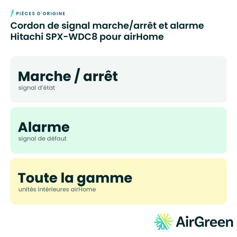 Cordon de signal marche/arrêt et alarme Hitachi SPX-WDC8 pour airHome