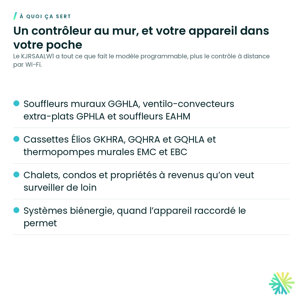 À quoi ça sert – Contrôleur câblé programmable Wi-Fi Élios – KJRSAALW1