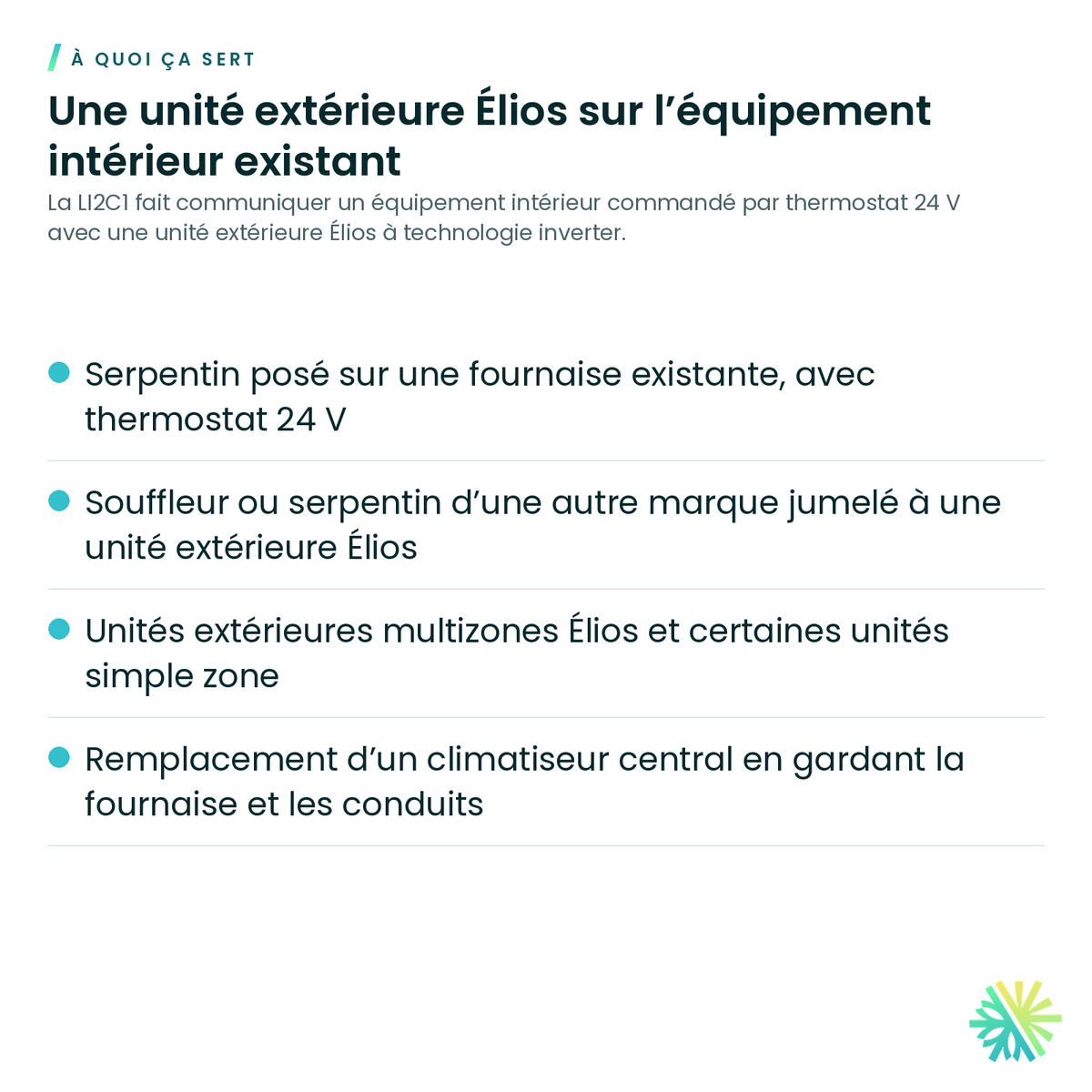 À quoi ça sert – Grande interface 24 V Élios – LI2C1