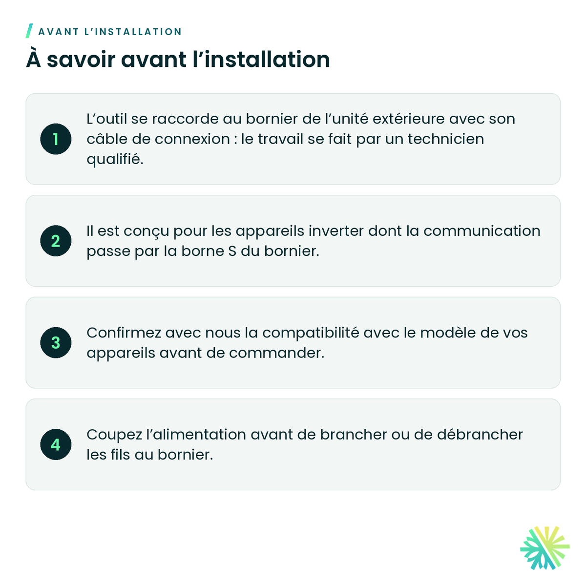 À savoir avant l’installation – Doctor Smart outil de diagnostic Élios – 17222000A55927