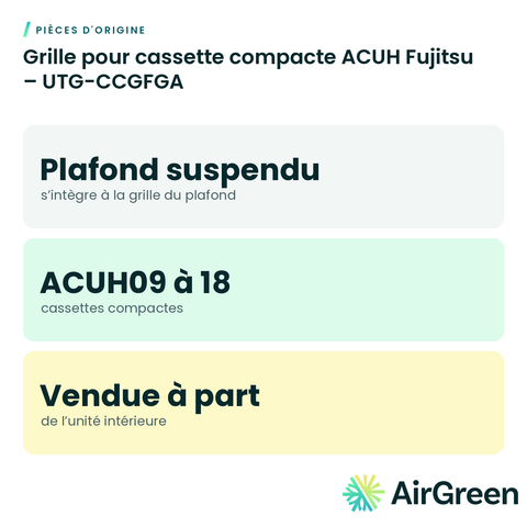 Grille pour cassette compacte ACUH Fujitsu – UTG-CCGFGA