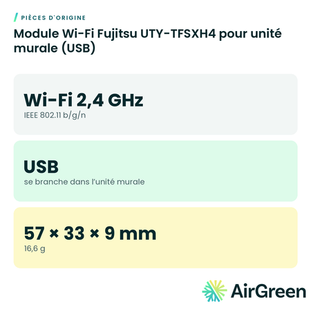 Module Wi-Fi Fujitsu UTY-TFSXH4 pour unité murale (USB)