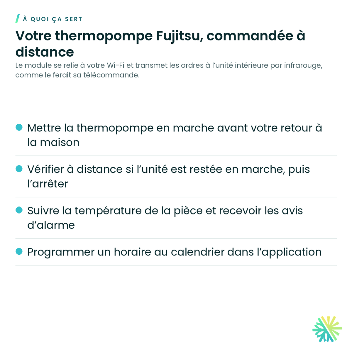 À quoi ça sert – Module Wi-Fi infrarouge Fujitsu FJ-IR-WIFI-1NA (Intesis Home)