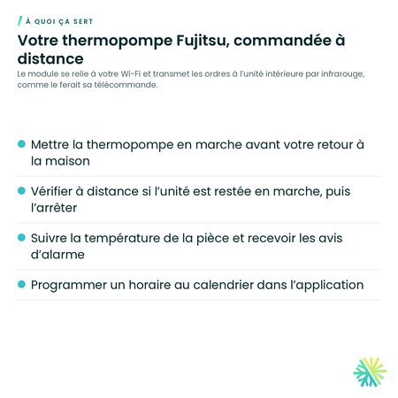 À quoi ça sert – Module Wi-Fi infrarouge Fujitsu FJ-IR-WIFI-1NA (Intesis Home)