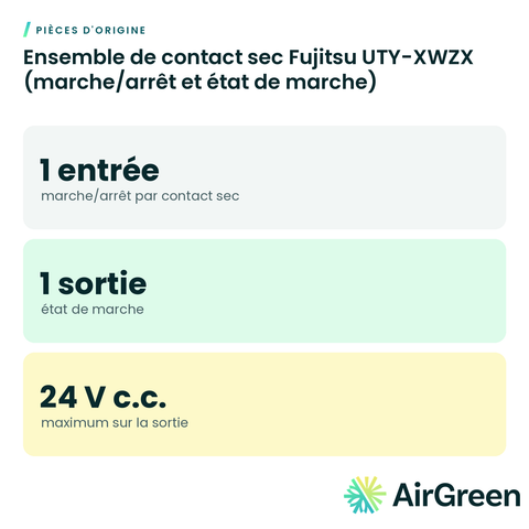 Ensemble de contact sec Fujitsu UTY-XWZX (marche/arrêt et état de marche)