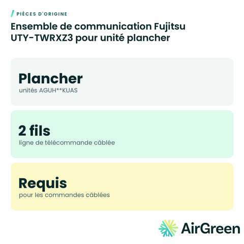 Ensemble de communication Fujitsu UTY-TWRXZ3 pour unité plancher