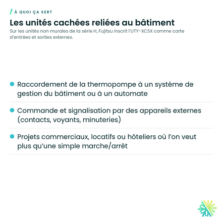 À quoi ça sert – Carte d’entrées et sorties externes Fujitsu UTY-XCSX pour cassettes et unités à conduits