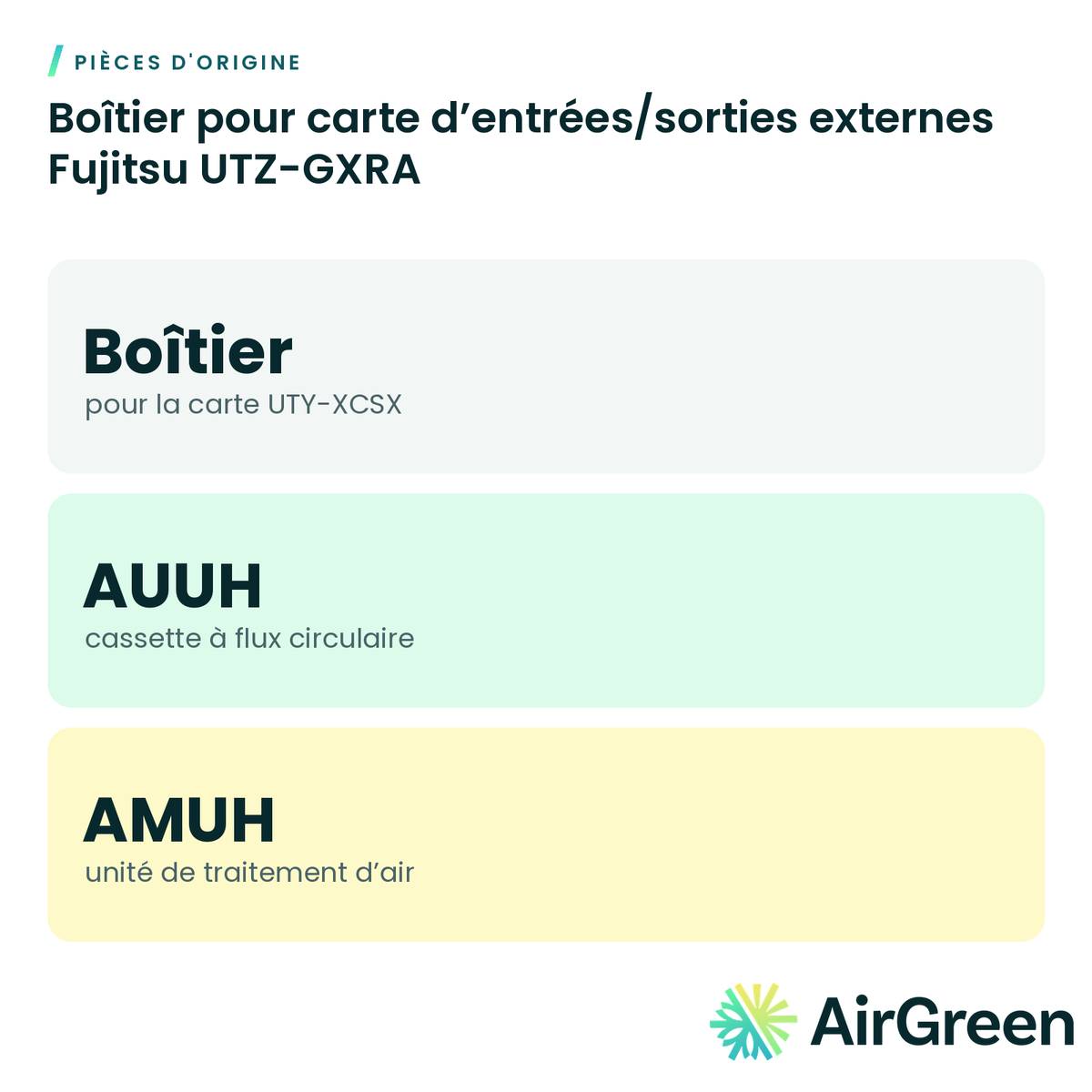 Boîtier pour carte d’entrées/sorties externes Fujitsu UTZ-GXRA
