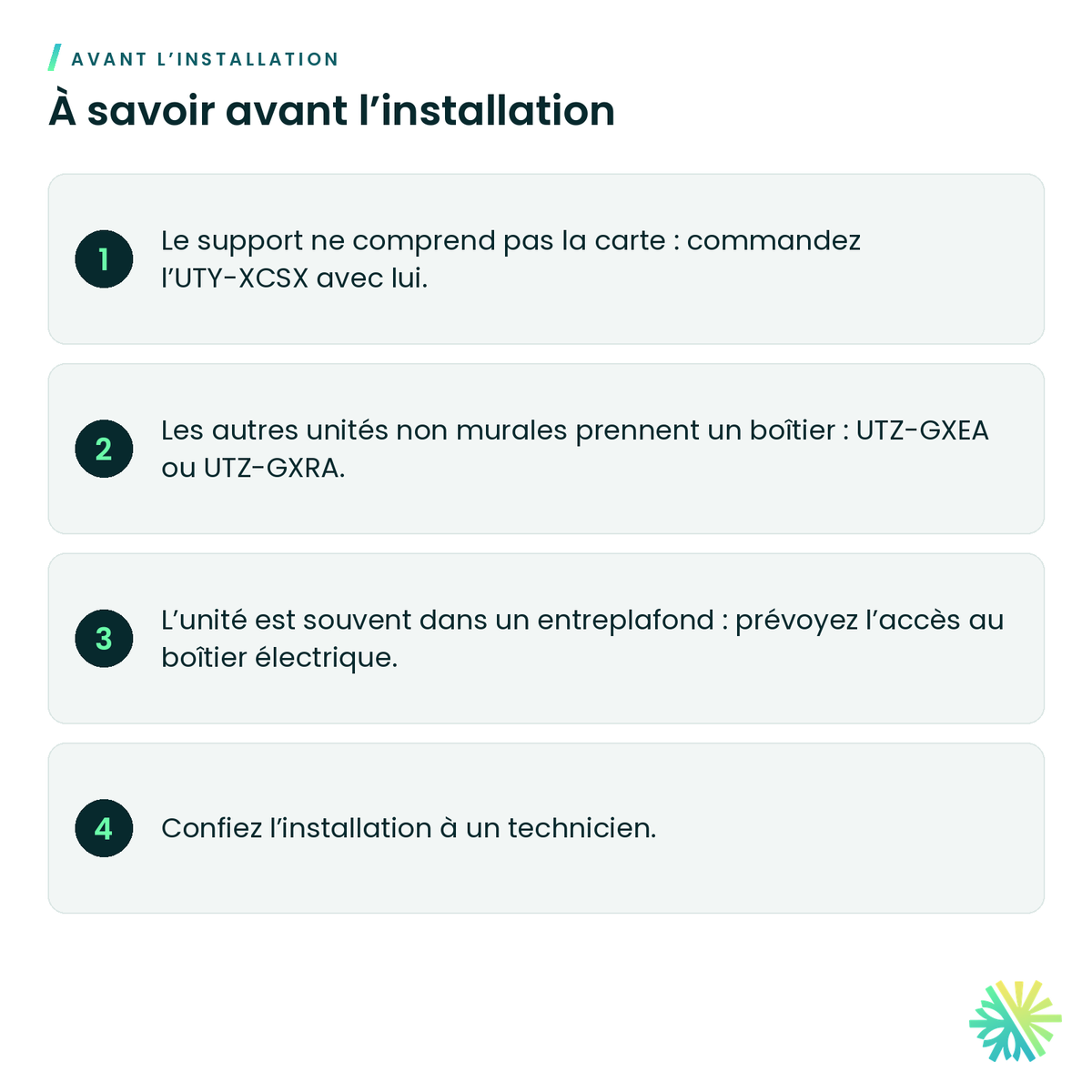 À savoir avant l’installation – Support pour carte d’entrées/sorties externes Fujitsu UTZ-GXNA