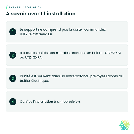 À savoir avant l’installation – Support pour carte d’entrées/sorties externes Fujitsu UTZ-GXNA