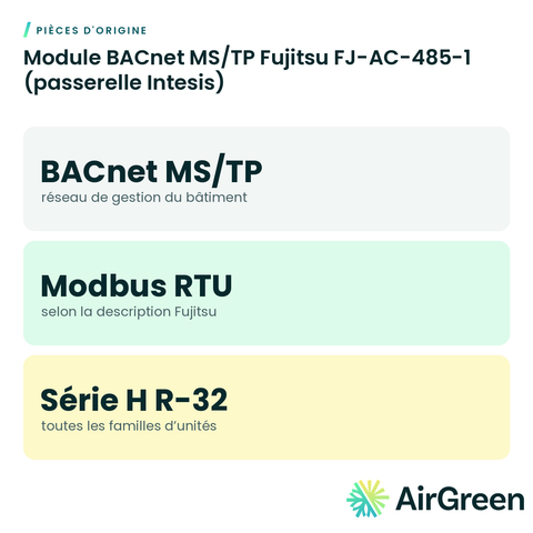 Module BACnet MS/TP Fujitsu FJ-AC-485-1 (passerelle Intesis)