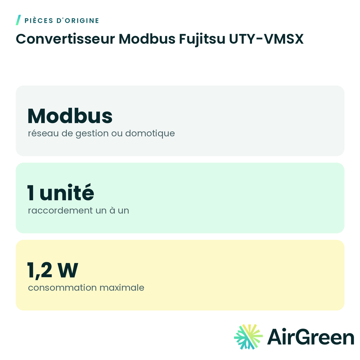 Convertisseur Modbus Fujitsu UTY-VMSX