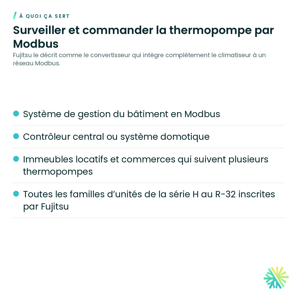 À quoi ça sert – Convertisseur Modbus Fujitsu UTY-VMSX