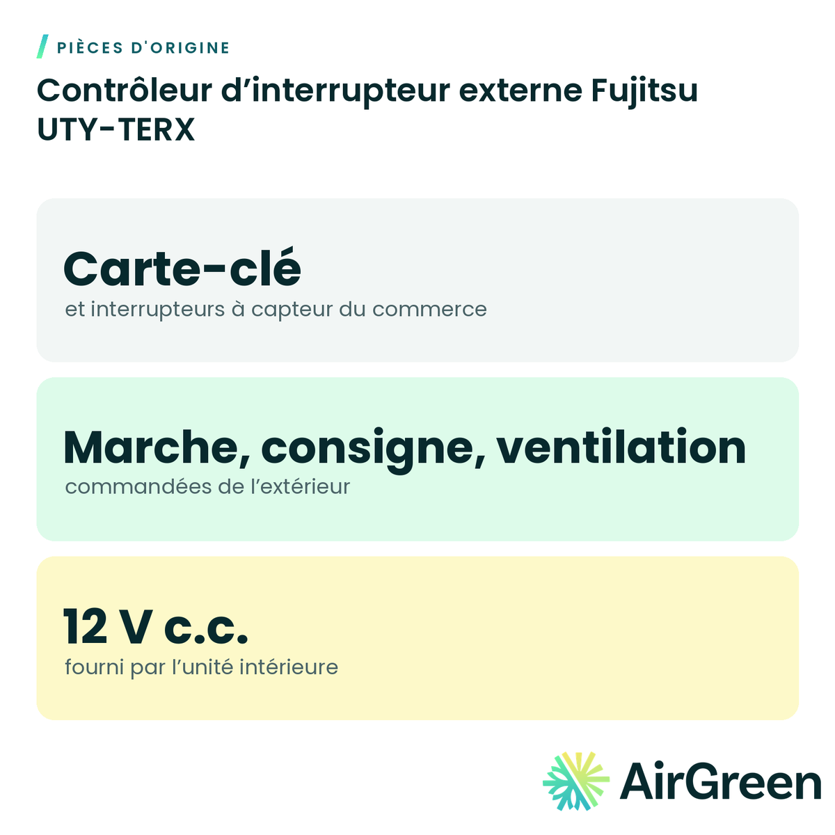 Contrôleur d’interrupteur externe Fujitsu UTY-TERX