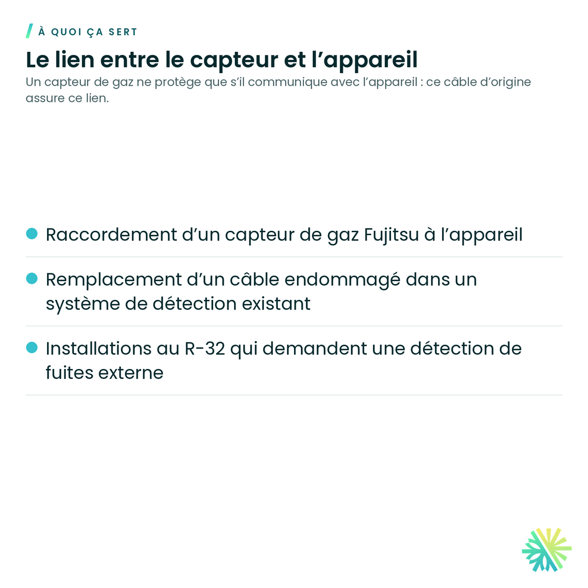 À quoi ça sert – Câble UART pour capteur de gaz Fujitsu – UTYXWZXZL